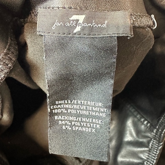 For all 7 mankind Leather Leggings sz One size - Picture 4 of 4